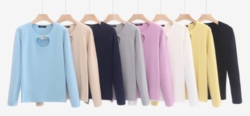 ELEGANCKI Modny SWETER SWETEREK BLUZKA DUŻO KOLORÓW