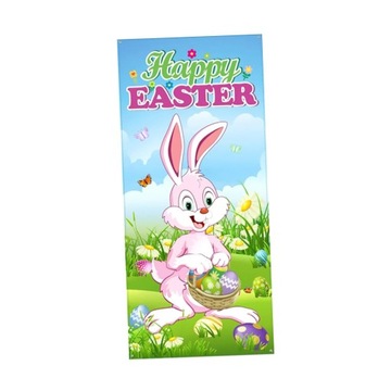 Пасхальная дверная крышка, плакат с вывеской «Bunny Yard», светлый кролик с пасхальными яйцами