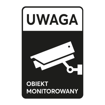Naklejka obiekt monitorowany monitoring 10x15 cm