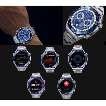 Zegarek Smartwatch męski z rozmowami i pomiarem Cukru we krwi + pasek