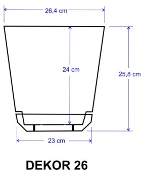 ДЕКОР диаметр цветочного горшка 26 см цвет латуни