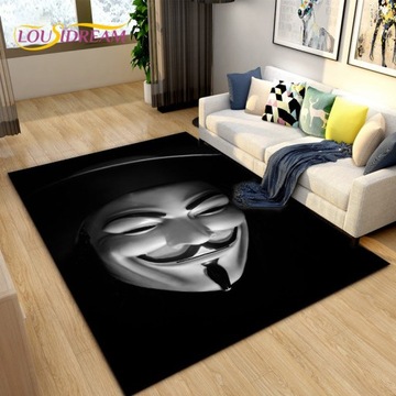 Dywan V dla Vendetta Movie Mask do składania duży