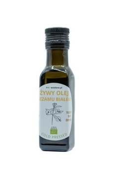 OLEJ Z SEZAMU BIAŁEGO BIO ŻYWY 100ML ŚWIEŻO TŁOCZONY
