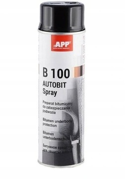 APP AUTOBIT B100 SPRAY MASA BITUMICZNA BARANEK do konserwacji podwozia 0,5L