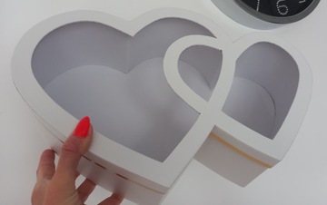 БОЛЬШАЯ ЦВЕТОЧНАЯ КОРОБКА СЕРДЦЕ ПОДАРОЧНАЯ ДВОЙНАЯ