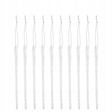 Świąteczne szklane sople sopania ozdoby: 10pc skrę