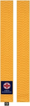 IR -PAS Z NASZYWKĄ KARATE KYOKUSHIN model STANDARD kolor ŻÓŁTY
