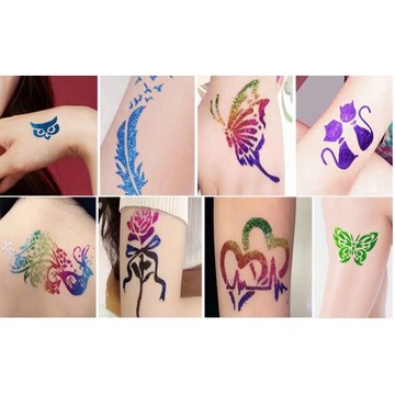 БОЛЬШОЙ НАБОР ТАТУ ШАБЛОНЫ БЛЕСКНЫЕ ТАТУ