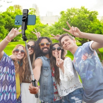 SELFI STICK BLUETOOTH ШТАТИВ С ПУЛЬТОМ ДИСТАНЦИОННОГО УПРАВЛЕНИЯ ДЛИННЫЙ СО СВЕТОДИОДНОЙ ЛАМПОЙ