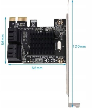 Контроллер адаптера 2X PCI-E 1x - 4x SATA 3