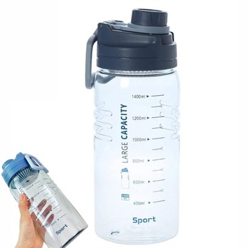 BIDON DUŻA NA WODĘ BUTELKA SIŁOWNIA 1.5L PRZENOŚNY