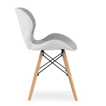 ЛАГО Кресло из экокожи - серо-белый х 1