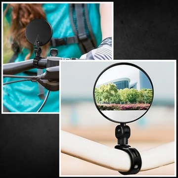 ВЕЛОСИПЕДНОЕ ЗЕРКАЛО ДЛЯ РУЛЯ С РЫЧАГОМ, ОБРАТНАЯ ВЫПУКЛАЯ 360