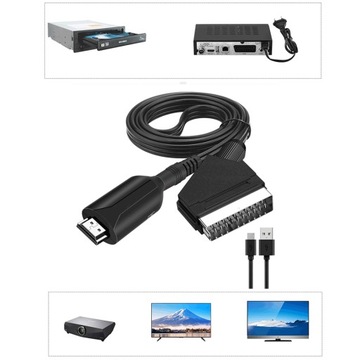 HDMI-kompatybilny z adapterem Scart Silikonowy