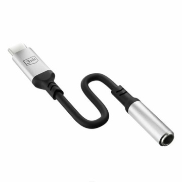 Переходник 3МК USB-C - Jack 3,5 мм черный/черный