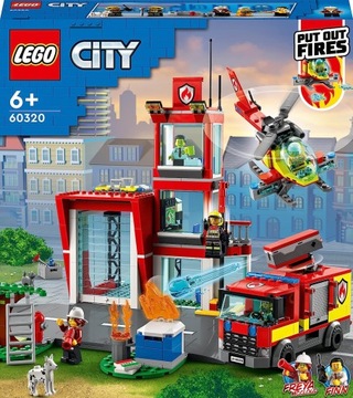 LEGO City Straż Pożarna Remiza Strażacka 60320 strażacy Na prezent NOWE!