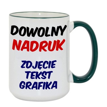 DUŻY KUBEK XXL Z TWOIM NADRUKIEM - ZIELONE USZKO