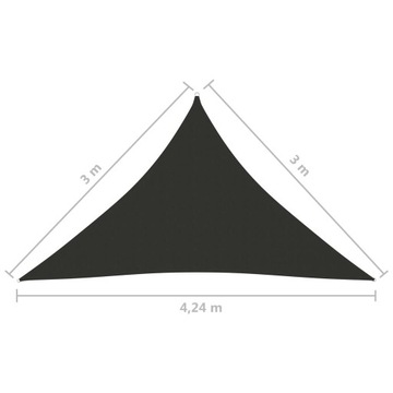 vidaXL Garden Sail Ткань Оксфорд Треугольник 3x3x4,24 м Антрацит