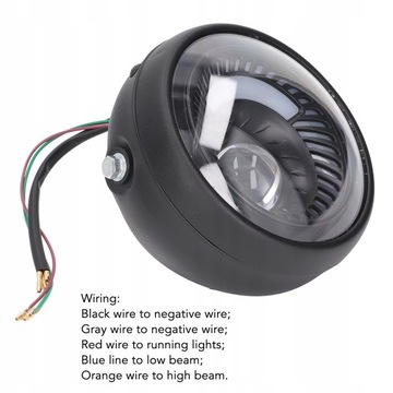 6,5-calowy reflektor motocyklowy LED Retro