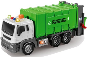 Большой мусоровоз, автоматические фары для грузовиков