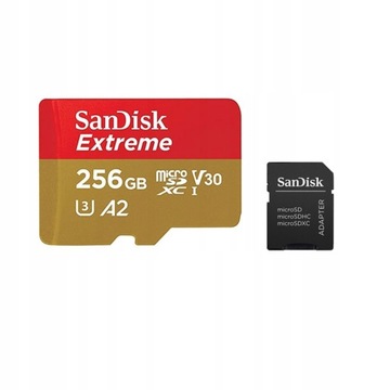 SanDisk microSDXC Extreme 256 ГБ 190/130 МБ/с A2 C10 V30 UHS-I U3