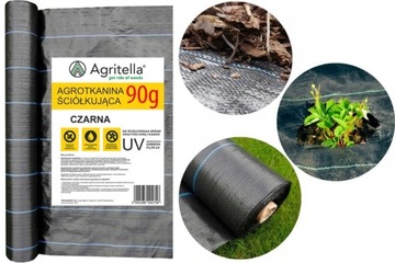 AGROTKANINA 0,6x100 90g AGROWŁÓKNINA NA CHWASTY UV MATA GRUBA POD TRUSKAWKI