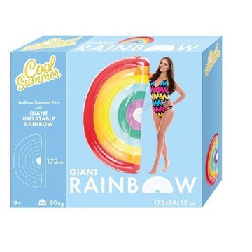 TM Toys Cool Summer Materac dmuchany - tęcza