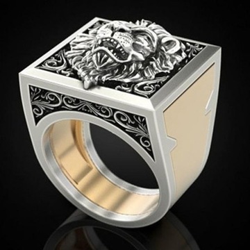 2x Fashion Combination Lion Hip Hop Jewelry