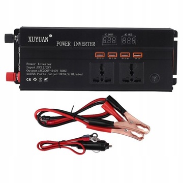 PRZETWORNICA SAMOCHODOWA 12/24V 220V 4000W