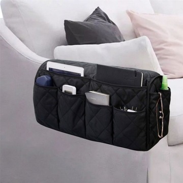 Fotel Sofa Podłokietnik Organizator Rozkładany Organizator Zdalny uchwyt do