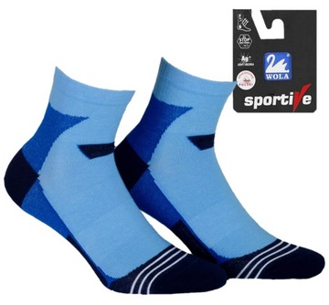 Skarpety męskie jony srebra WOLA ag+ SPORTIVE 42-44