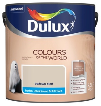 FARBA DULUX KOLORY ŚWIATA- beżowy pled, 2.5l