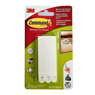 Самоклеящаяся липучка для больших узких картинок 4 комплекта = 8 шт.