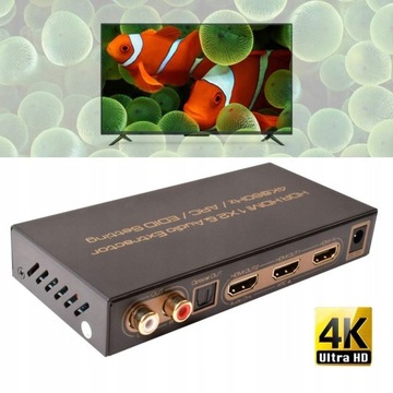 Разветвитель HDMI 1x2 4K ARC EDID HDR Аудио SPDIF RCA