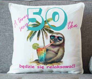 Poduszka 50 urodziny, 50 lat, prezent