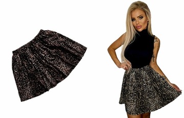 SPÓDNICZKA CZERWONA w KROPKI GROSZKI ROZKLOSZOWANA ZWIEWNA na GUMCE XS/S