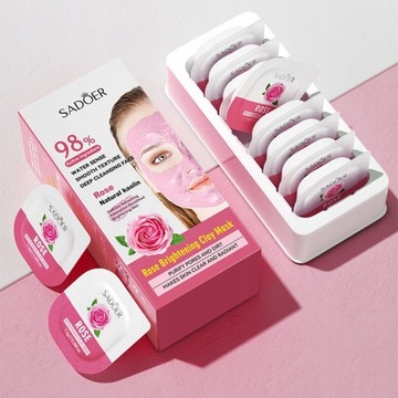 8 шт./кор. грязевые маски с розой матча, глиняная маска для лица