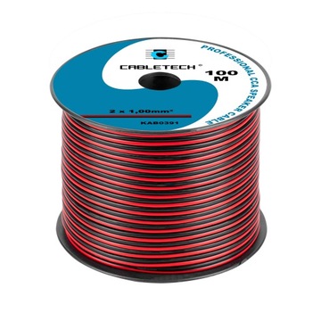 Przewód kabel głośnikowy 2x1mm 100m rolka (4166)