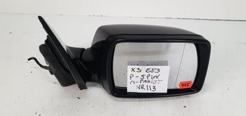 BMW E83 ZRCÁTKO PRAVÉ POUZDRO VLOŽKA 5 PIN BLACK NR 113