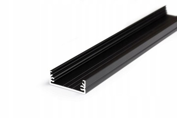Profil aluminiowy WIDE24 2m czarny + przesłona