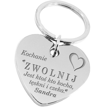 Brelok na PREZENT SERCE dzień chłopaka grawer