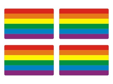 Naklejki Flaga LGBT tęcza 5cm