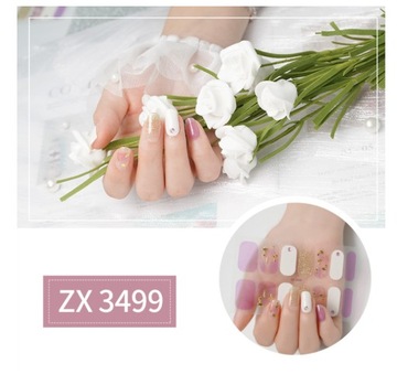 Naklejki na paznokcie gotowe wzory 3D WZÓR:ZX 3499