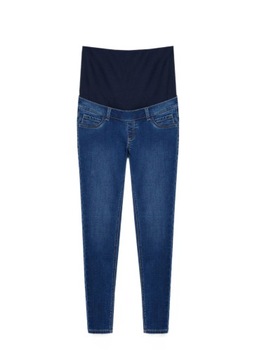 MANGO spodnie ciążowe skinny jeans granatowe rurki r. S 36