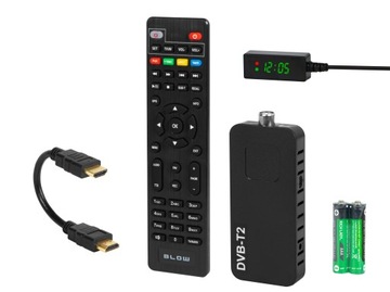 ДЕКОДЕР TV ТЮНЕР DVB-T2 HEVC H.265 FULL HD MINI STICK ПУЛЬТ ДИСТАНЦИОННОГО УПРАВЛЕНИЯ НАБОР HDMI USB