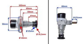 ВЫКЛЮЧАТЕЛЬ ЗАЖИГАНИЯ НАБОР KEEWAY FOCUS LOCUS 4 ШТИФТА