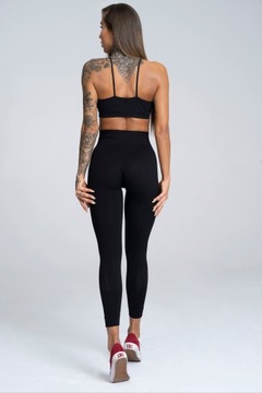 БЕСШОВНЫЕ ЛЕГИНСЫ GYM GLAMOUR, ЧЕРНЫЕ S