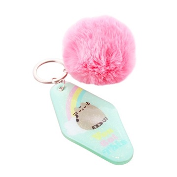 PUSHEEN brelok pompon z przypinką do kluczy torby