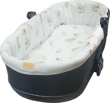 USZTYWNIONA WKŁADKA OCHRANIACZ+MATERACYK DO GONDOLI WÓZKA Z BUDKĄ NA ZAMEK