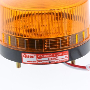 Lampka ostrzegawcza 24 V Okrągła lampka sygnalizacyjna Żółta,